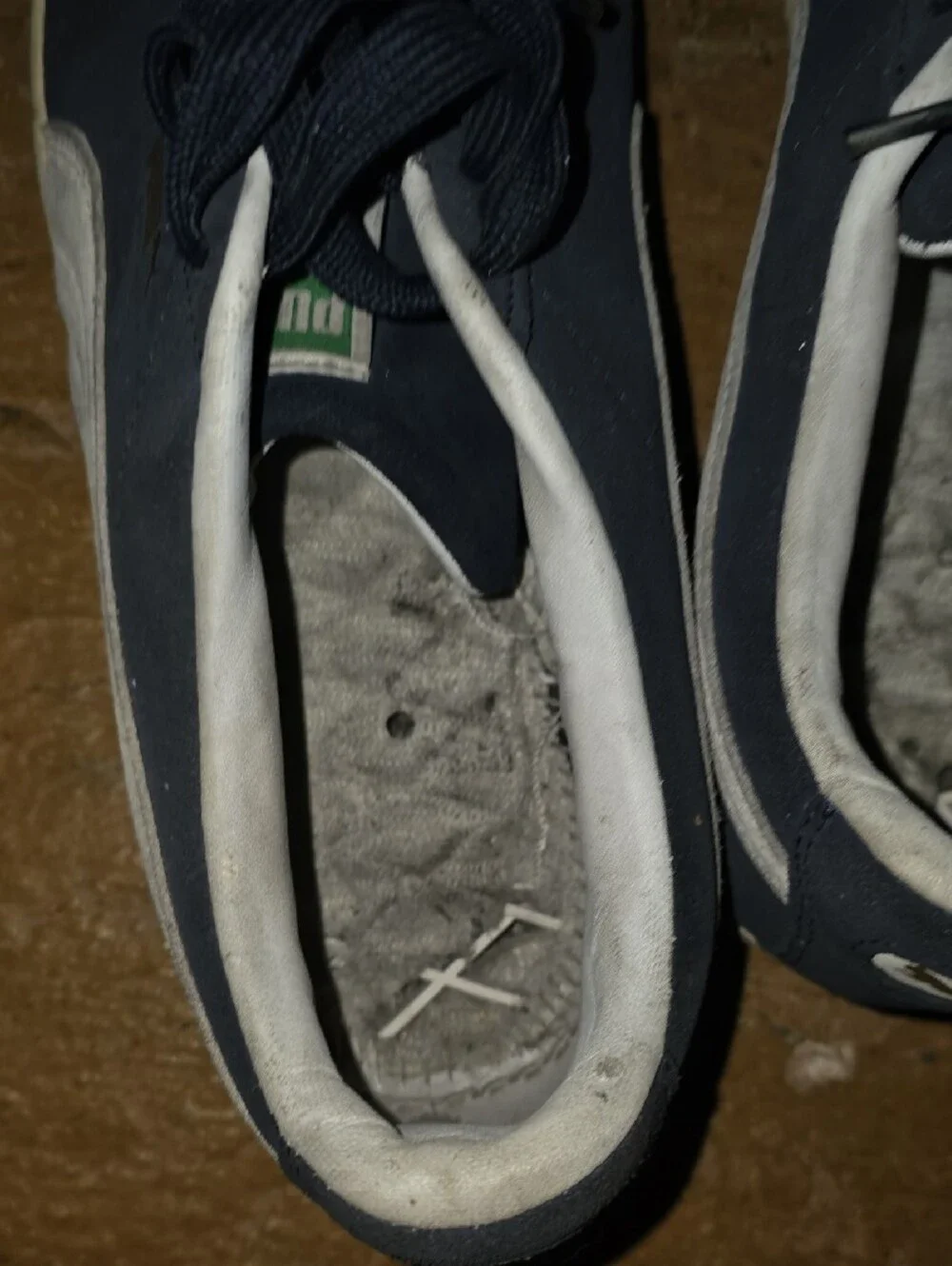 Puma Men's Suede Sneakers in Navy with White Stripe